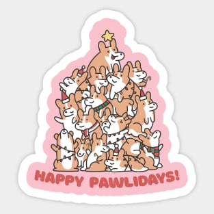 Happy pawlidays! Sticker